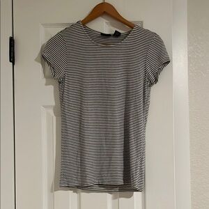 Classic Black and White Striped Women's Top